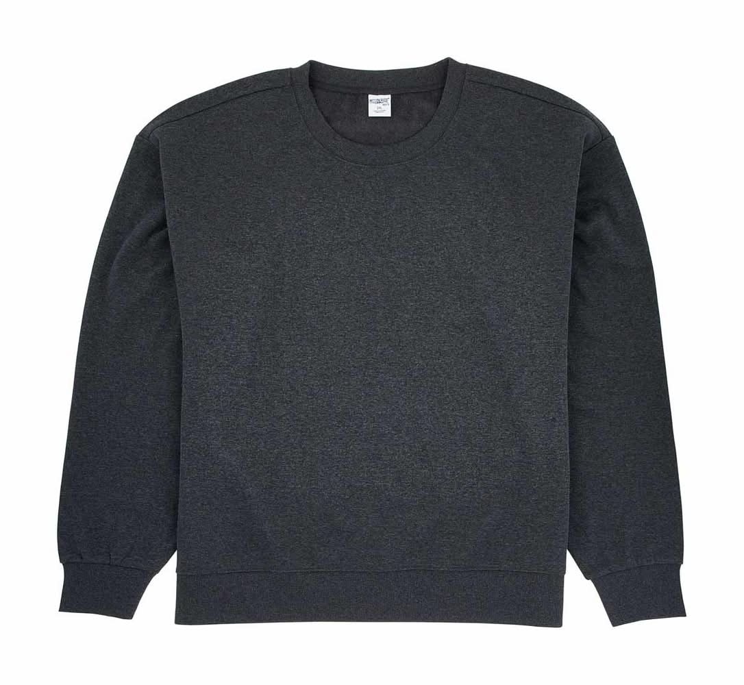 Men'S Crew Sweatshirt Charcoal Black