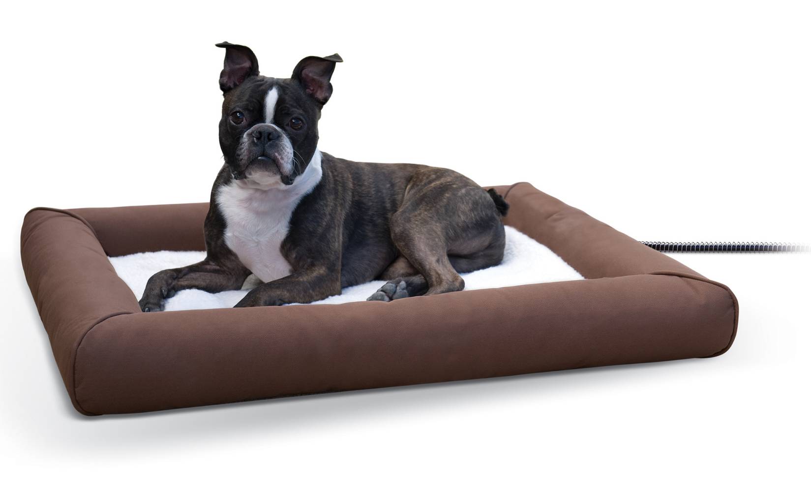 K & H Deluxe Lectro-Soft Outdoor Heated Bed, 26.5 X 30.5 Inches, Chocolate/Tan