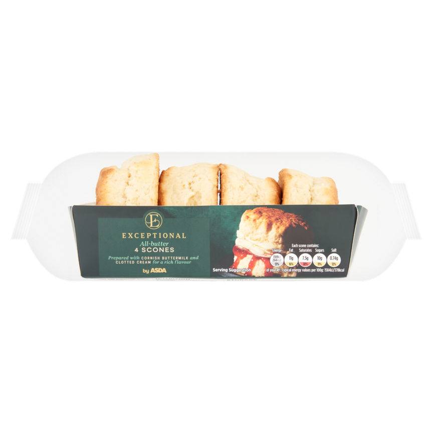 ASDA Exceptional All-Butter Scones (4 pack)