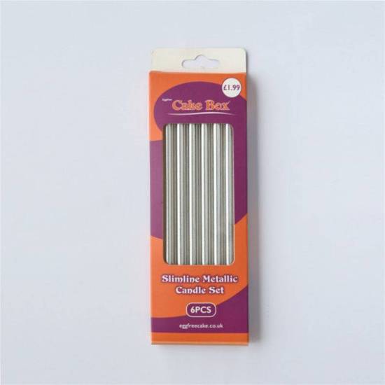 6 Pieces Silver Candles CA012