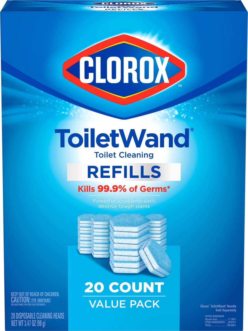 Clorox Toiletwand Disinfecting Cleaning Refills (3.47 oz, 20 ct)