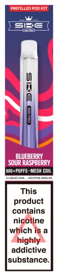 SKE Blueberry-Sour-Raspberry, Crystal 600 Pro Prefilled Pod Kit