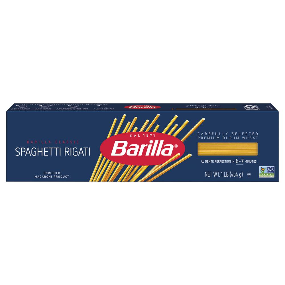 Barilla Spaghetti Rigati Pasta (1 lbs)