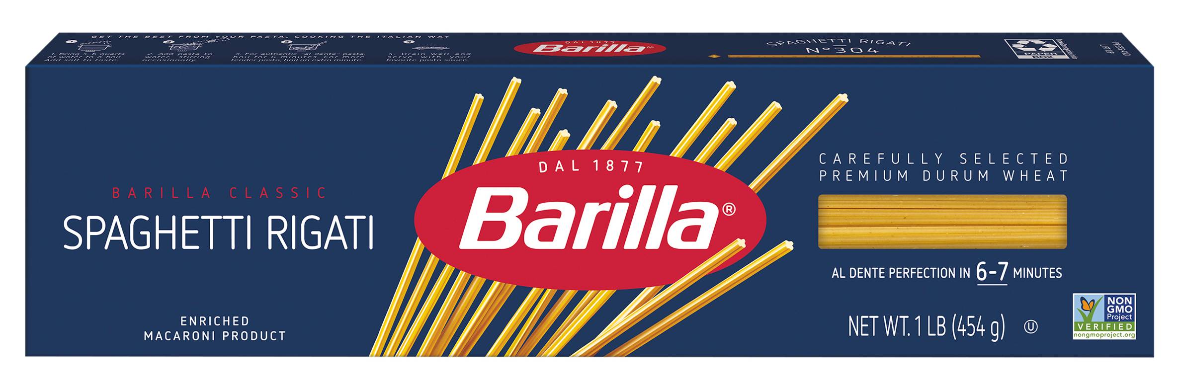 Barilla Spaghetti Rigati Pasta (1 lbs)