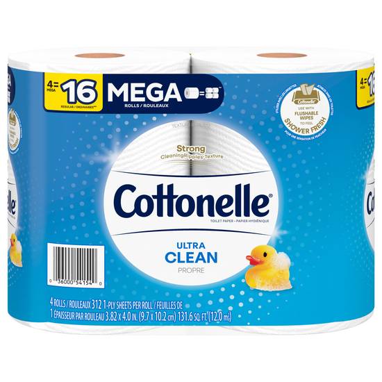 Cottonelle Ultra Clean Mega Rolls Toilet Paper