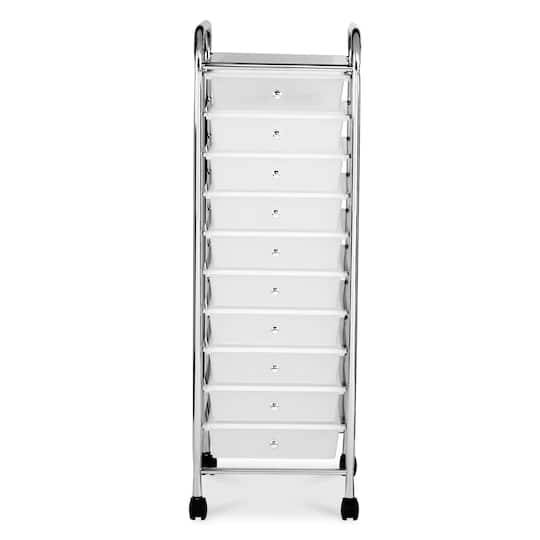 Simply Tidy 10 Drawer Rolling Cart (white)