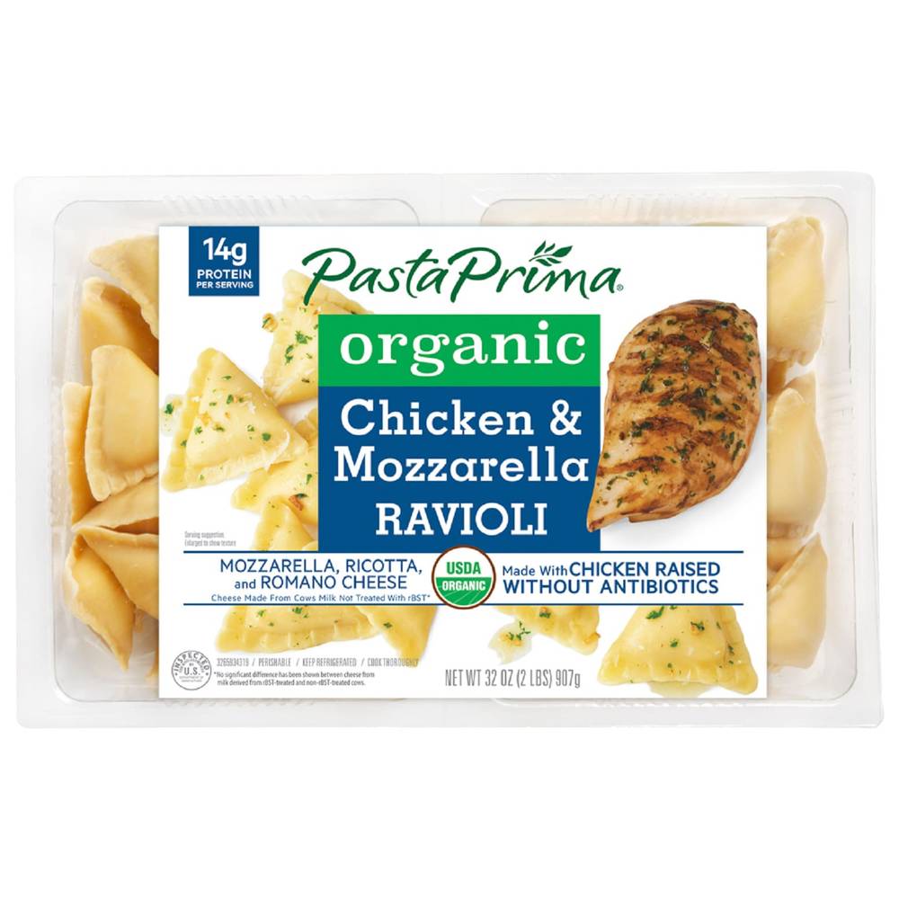 Pasta Prima Organic Grilled Chicken & Mozzarella Ravioli, 32 oz