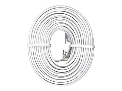 Ge Rj-11 Phone Cable - 50 ft Rj-11 Phone Cable For Phone, Modem - First End: 1 X Rj-11 Male Phone - Second End: 1 X Rj-11 Male Phone - White