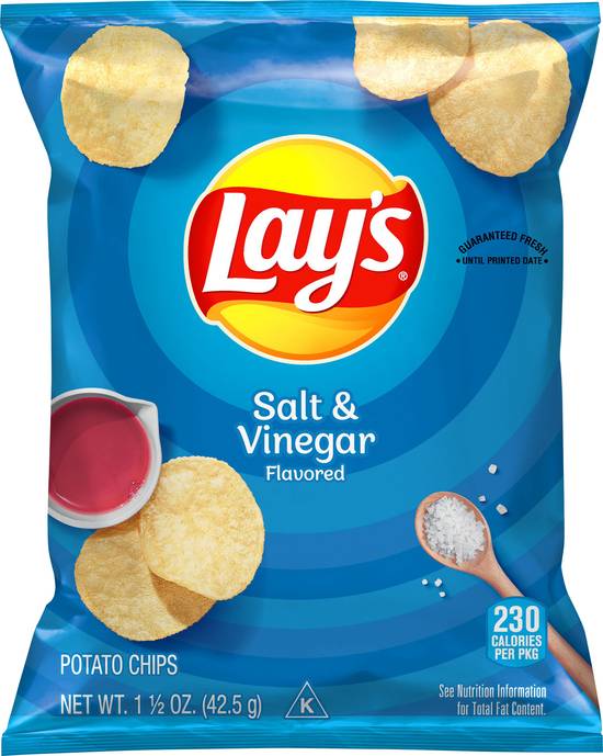 Lay's Salt and Vinegar Potato Chips (1.5oz bag)