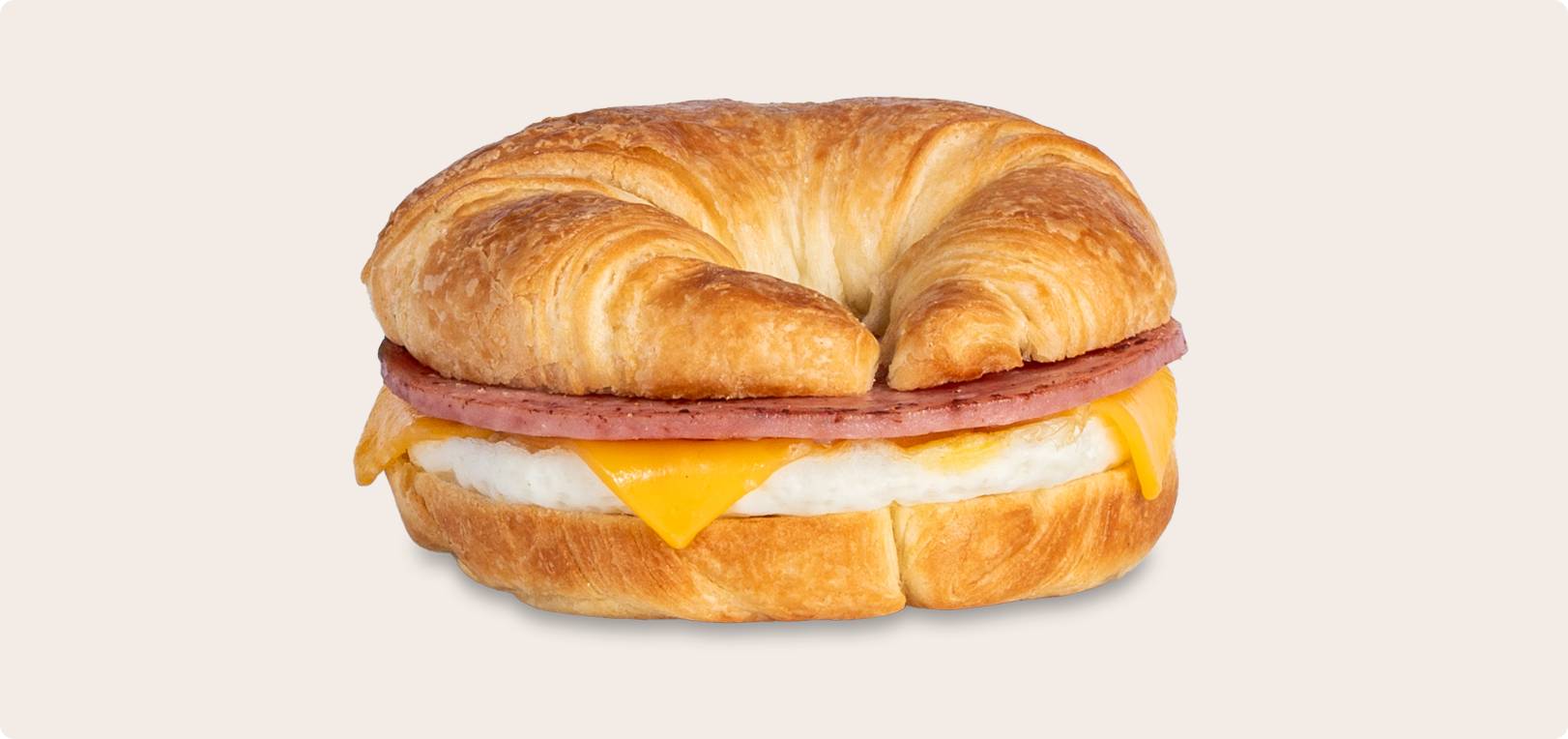 Pork Roll, Egg & Cheese on a Croissant