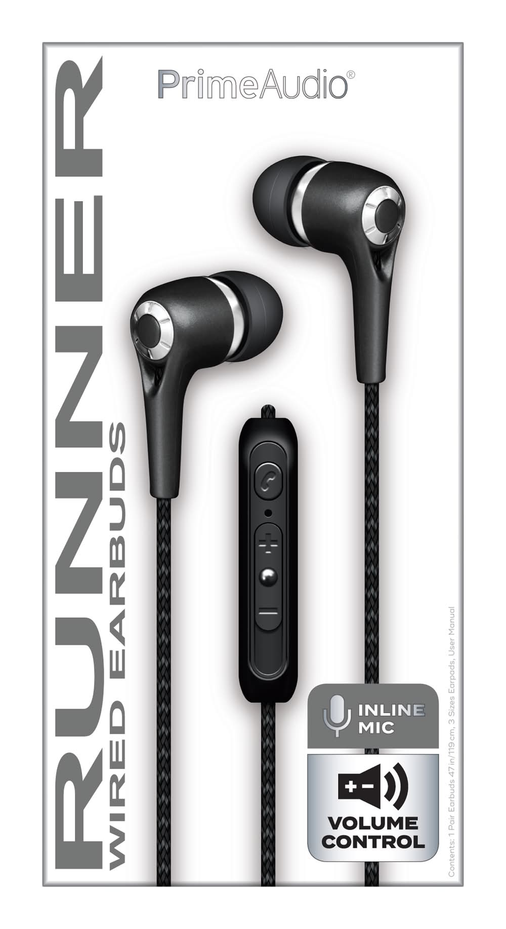 Runner Wired Earbuds With Mic Black 3