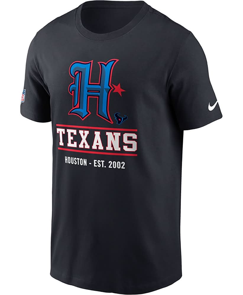 Nike Men's Houston Texans Sideline ALT Graphic T-shirt, Blue, XX Large