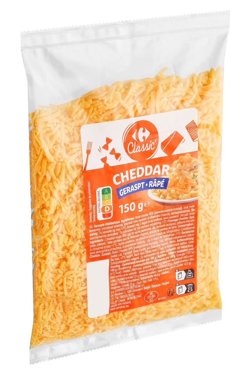 Carrefour Classic'' Cheddar Râpé 150 g