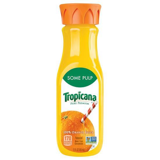 Tropicana Premium Orange Juice Some Pulp (12 oz)