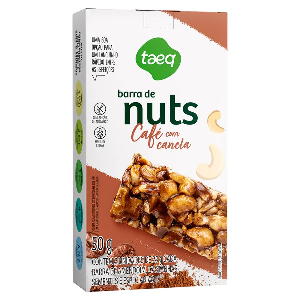 Taeq · Barra de nuts café com canela (50 g)