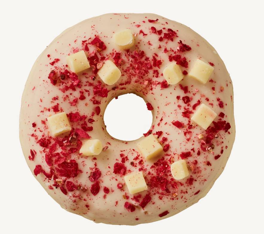 White Raspberry Delight Donut