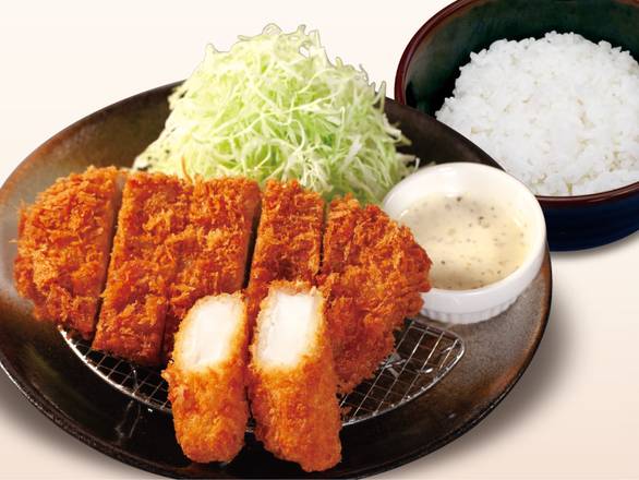 ロースかつ＆イカフライ定食