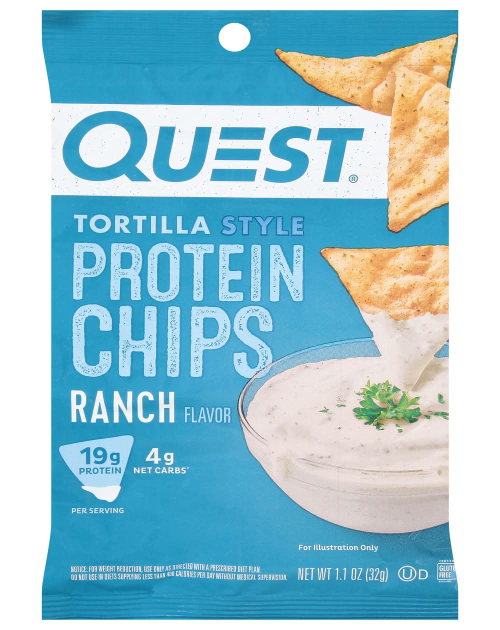 Quest Tortilla Style Ranch Flavor Protein Chips (1.1 oz)