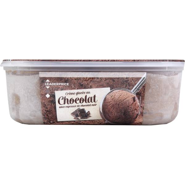 Leader Price - Crème glacée, chocolat (500g)