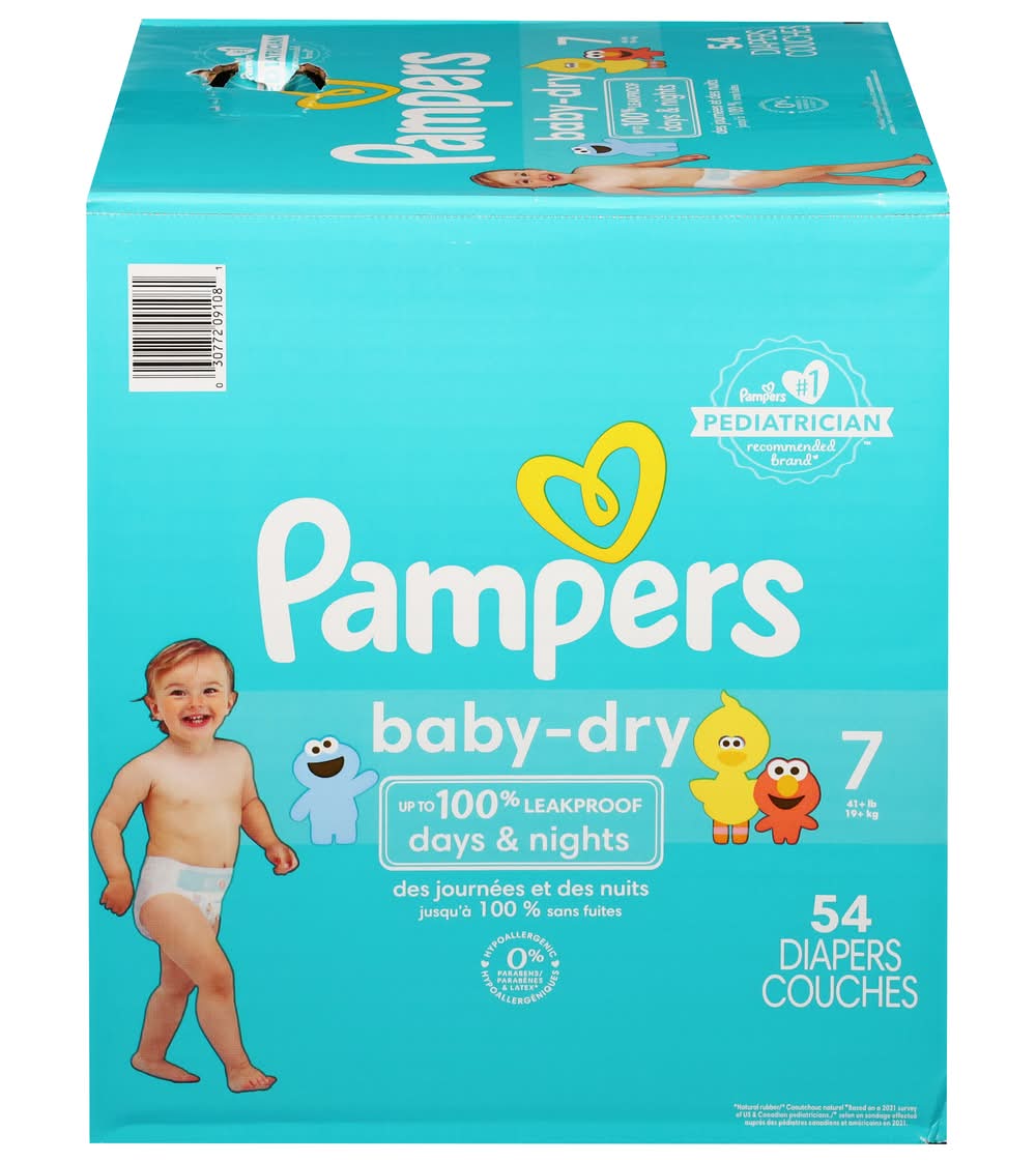 Pampers Baby Dry Size 7 Diapers Couches (4.55 lbs)
