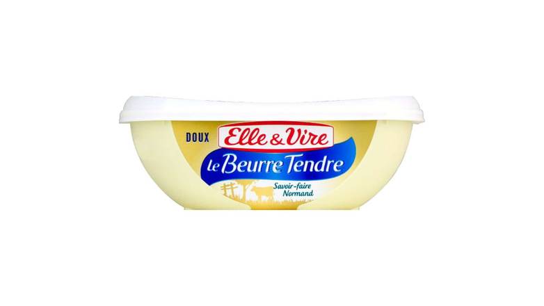 Elle & Vire Le beurre tendre de normandie, 80% de matière grasse, doux La plaquette de 250g