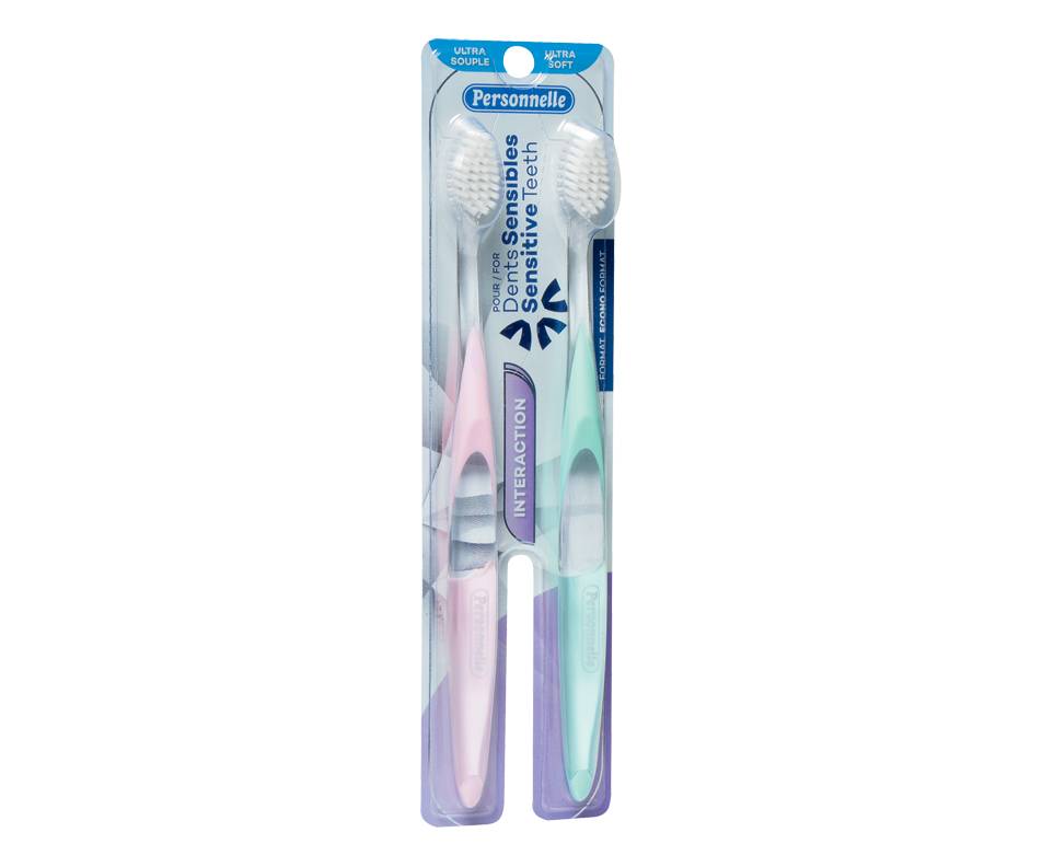 Personnelle interaction brosse à dents sensibles (2 unités, ultra souple) - interaction sensitive toothbrush (2 units)