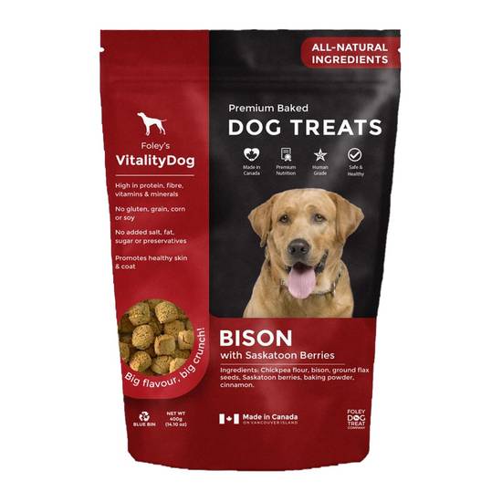 Foleys Bison With Saskatoon Berries Dog Treats (400 g)