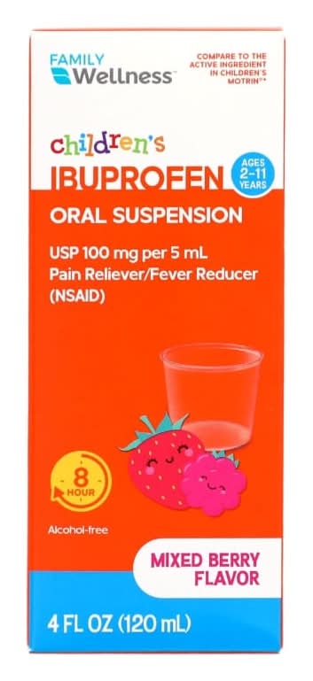 GoodSense Children's Motrin Ibuprofen Liquid Oral Suspension Pain Reliver, Berry (4 fl oz)