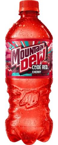 Mountain Dew Code Red Soda Soft Drink, Cherry (20 fl oz)