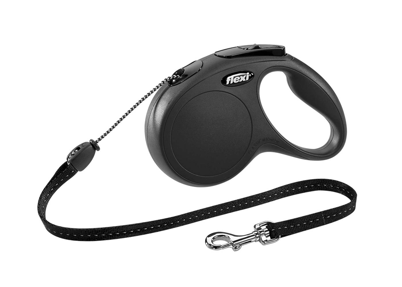 Flexi New Classic Retractable Cord Dog Leash (medium - 16 ft/black)