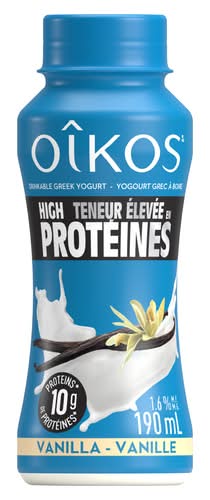 Oikos 1.6% High Protein Drinkable Greek Yogurt, Vanilla (190 ml)