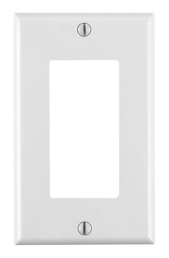 Leviton Decora Plastic Standard Wall Plate, White