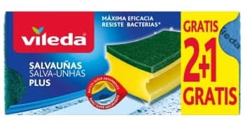 Set 2 Estropajos Salvauñas Antibacterias VILEDA Plus