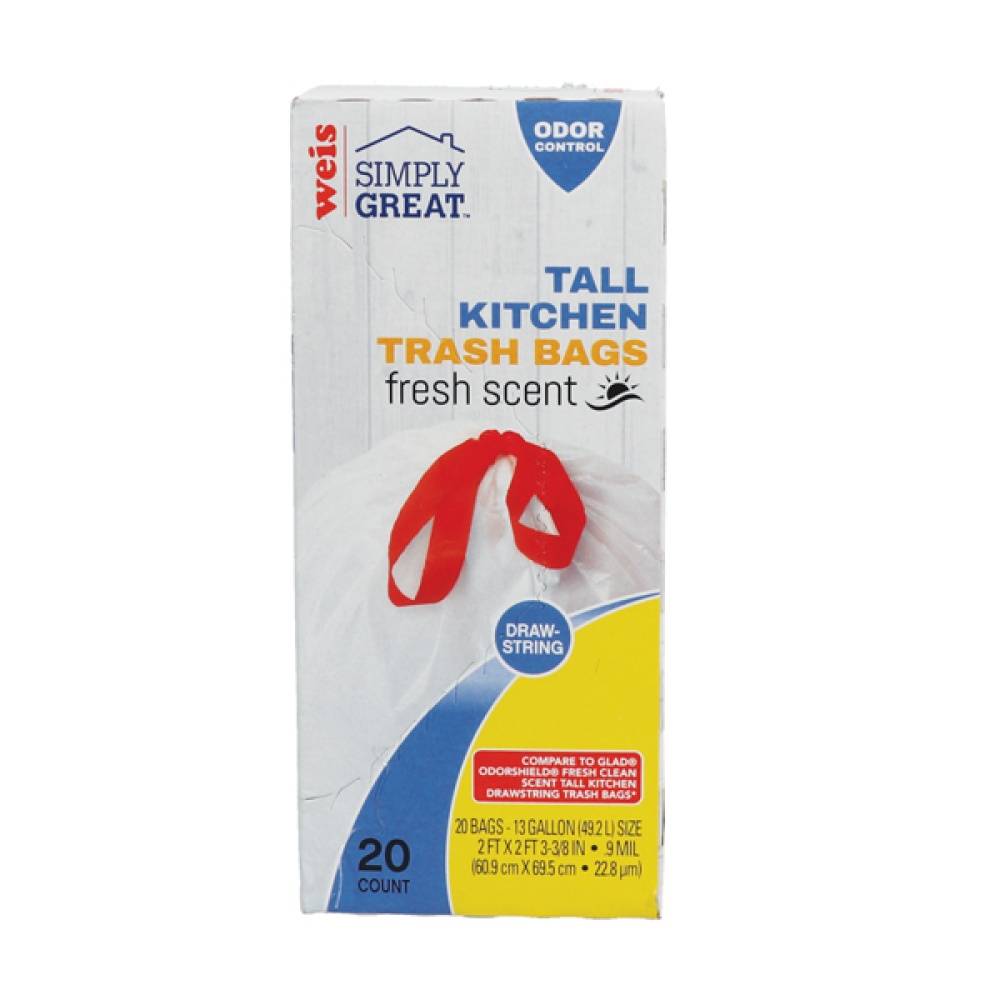 Weis Simply Great Tall Kitchen Trash Bags Fresh Scent (20 ct)