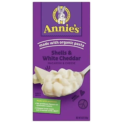 Annie's Totally Natural Shells & White Cheddar Regular size - 6.0 oz