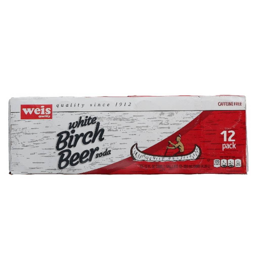 Weis Quality Soda Old Fashioned White Birch Beer - 12 Pack