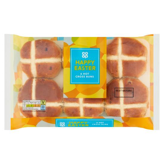 Co-op Happy Easter Hot Cross Buns (6 pack)