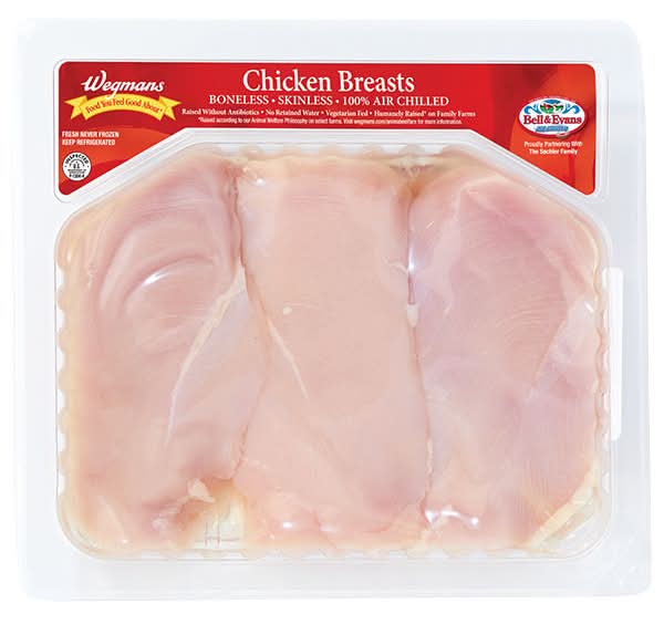 Wegmans Boneless Skinless Chicken Breast, Raised without Antibiotics
