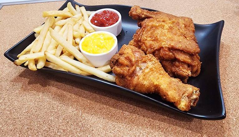 2 Piece Chicken Combo (Drink + Fries)