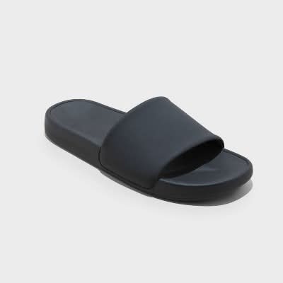 All In Motion Trey Sport Slides, Men, 12, Black