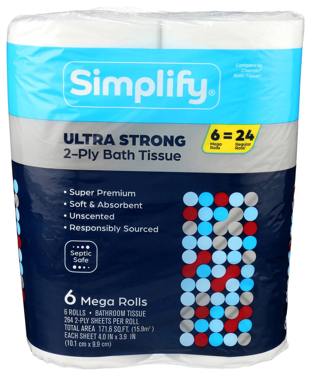 Simplify Bath Tissue Ultra Strong - 6 ct