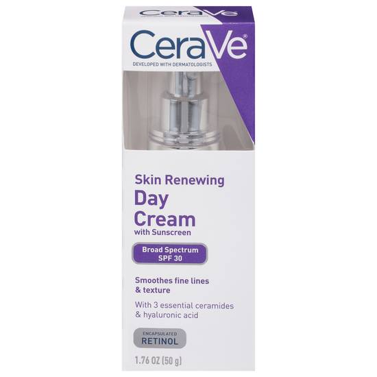 Cerave Broad Spectrum Skin Renewing Day Cream With Sunscreen Spf 30
