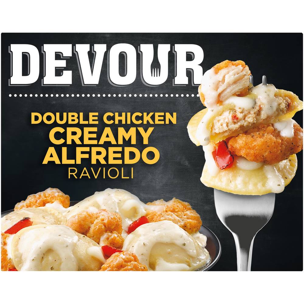 Devour Double Chicken Creamy Alfredo Ravioli