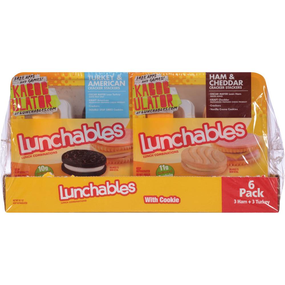 Lunchables Ham & Turkey, Variety Pack, 20.7oz, 6-count