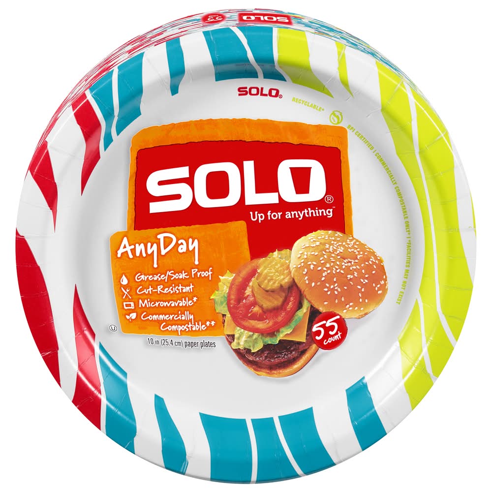 Solo Any Day Paper Plates (2.3 lbs)