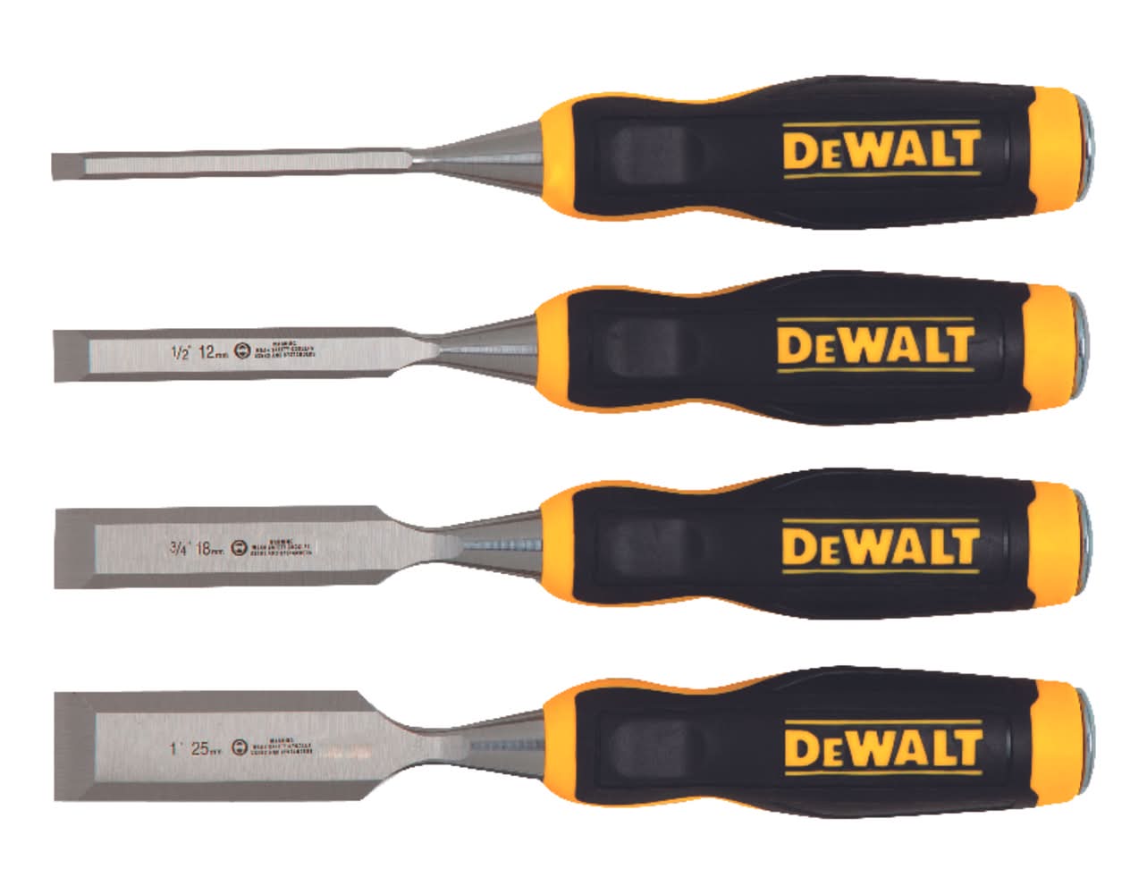 Dewalt 5 In. L Wood Chisel Set 4 Pc