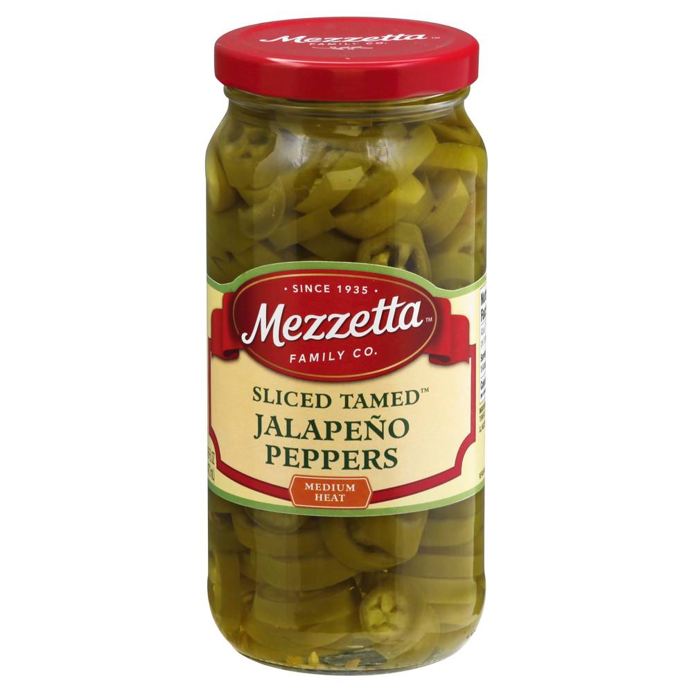 Mezzetta Sliced Tamed Medium Heat Jalapeno Peppers (16 fl oz)