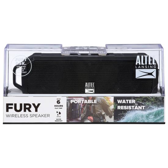 Altec Lansing Water Resistant Black Fury Wireless Speaker