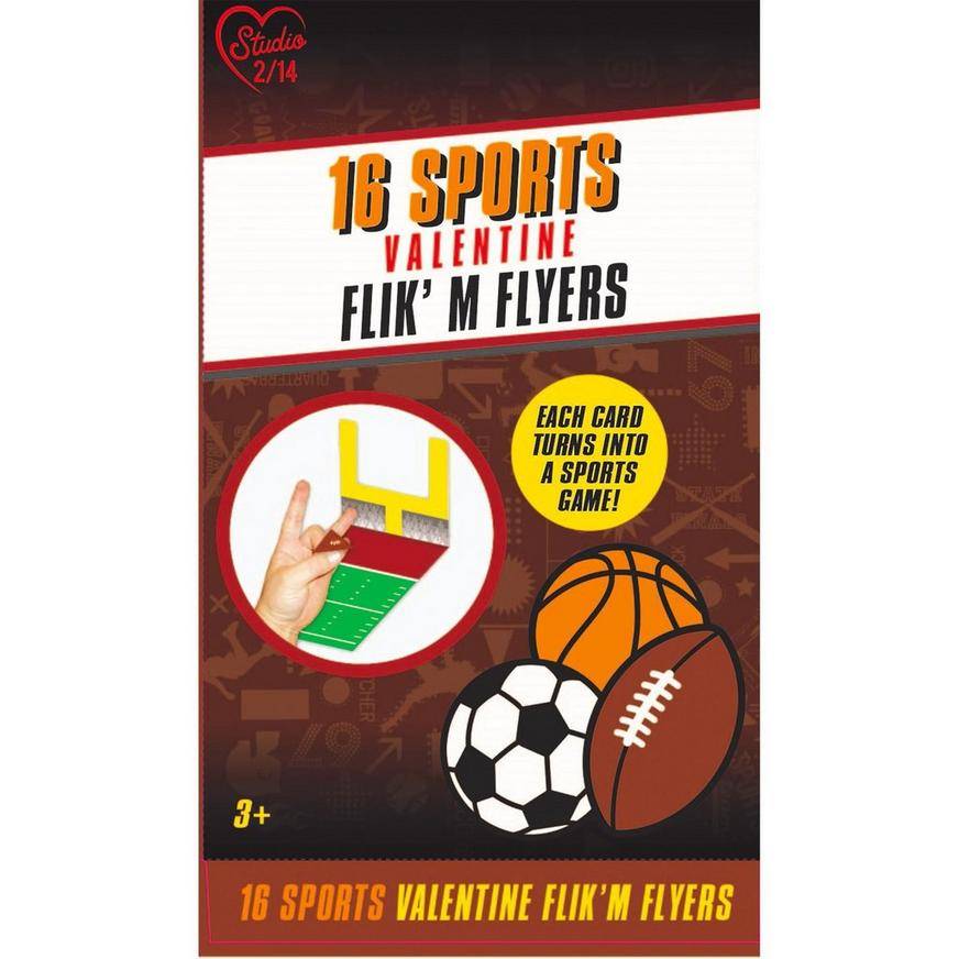 Flik'M Flyers Sports Valentine Exchange Cards 16ct