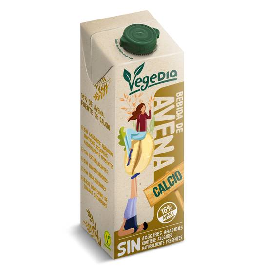 Bebida de avena con calcio Vegedia brik 1 l